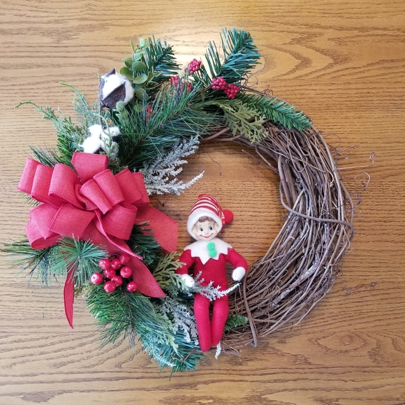 Other - Handmade Old Christmas ELF farmhouse style Wreath
